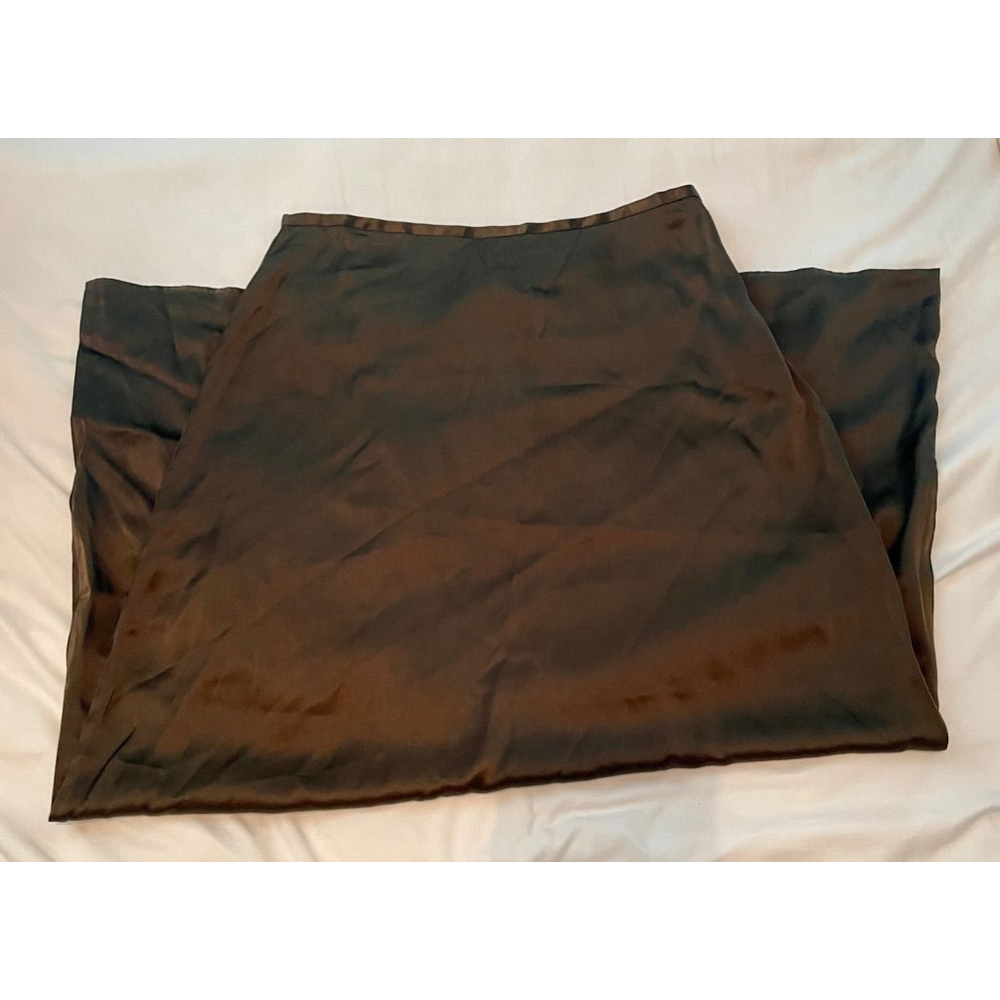 Vintage Limited America Brown Silk Skirt Size 10